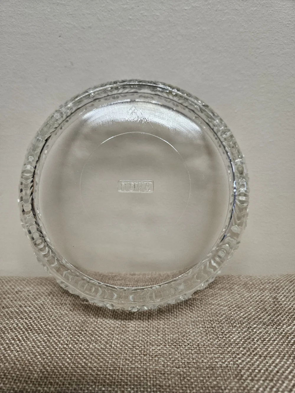 Vintage Avon Clear Glass Lidded Trinket Dish